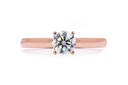 [CYC] Anillo de Compromiso Dolce con un diamante natural Corte Ideal Original 2/3ct VS2/I en oro rosa 18K