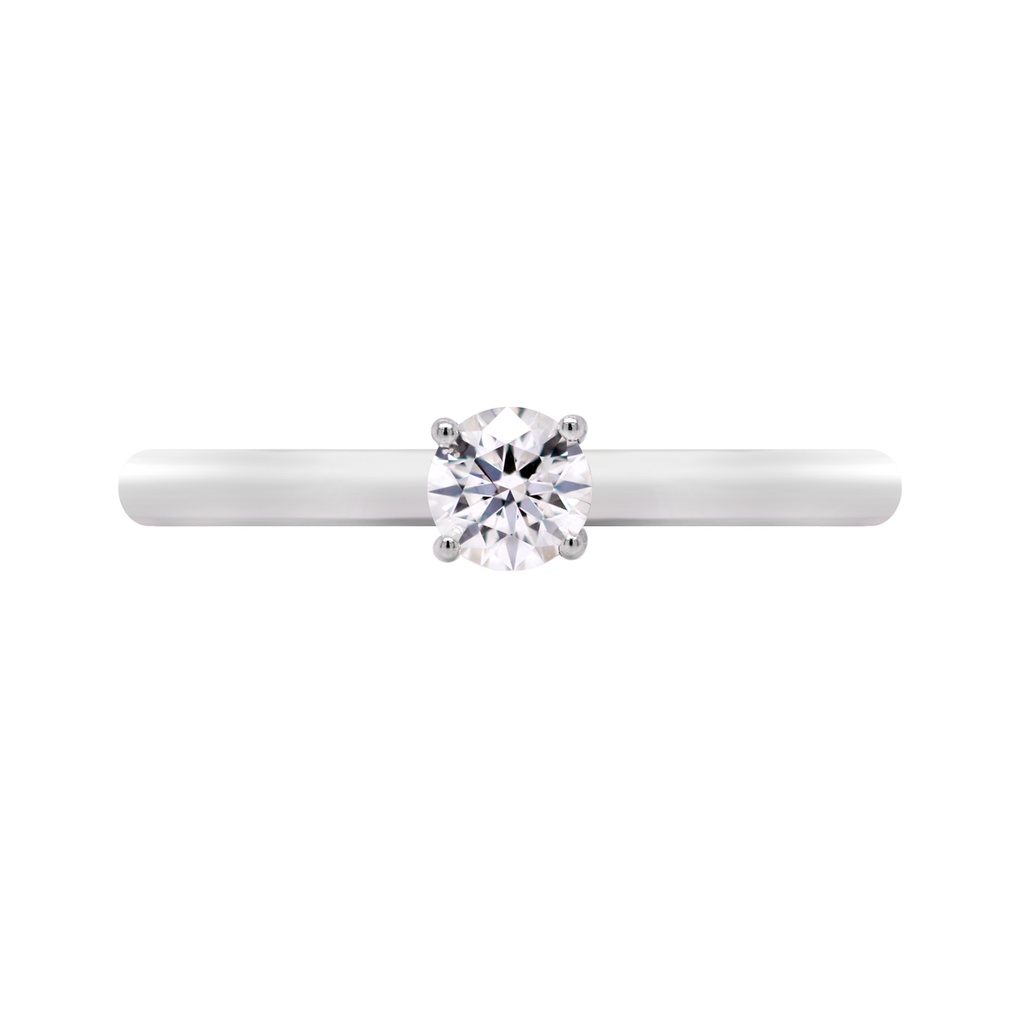 [CYC] Anillo de Compromiso Amore con un diamante natural Corte Ideal Original 1/4ct VS2/I en oro blanco 18K