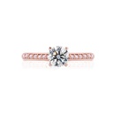 [CYC] Anillo de Compromiso Baciami con un diamante natural Corte Ideal Original 2/3ct VS2/I y adornado con 0.14ct de diamantes naturales en oro rosa 18K