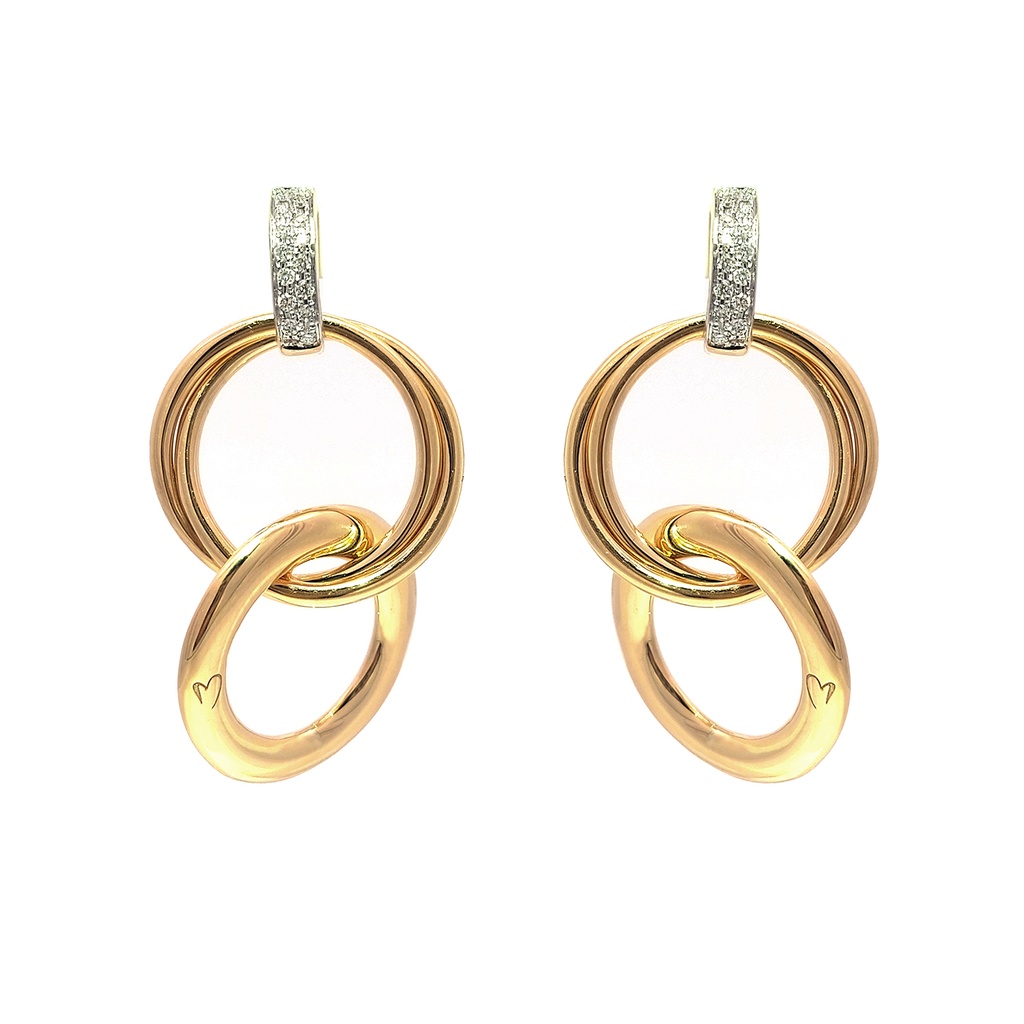 Aretes CHLOÉ Diamantes-0.09Ct GVS 6.9gr 18K