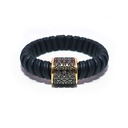 Anillo PRESTIGE NOIR Diamante/Negro-0.18Ct 4.0gr ACERO-NEGRO/18K