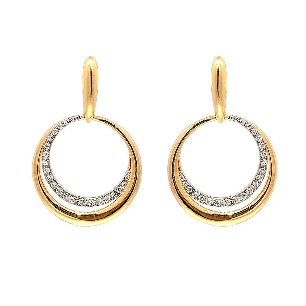 Aretes CHLOÉ Diamantes-0.26Ct GVS 6.7gr 18K