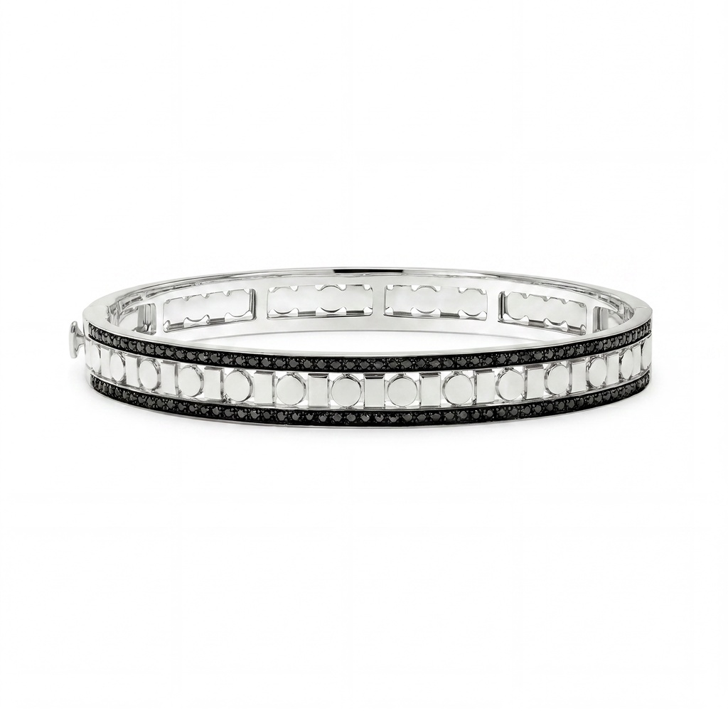 Brazalete BELLE EPOQUE REEL Diamante/Negro-2.16ct. 32.5gr 18K