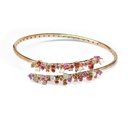 Brazalete DAMIANI "MIMOSA FLEXI" Diamante-0.53Ct Zafiro marrón/ópalo 11.4gr 18KR