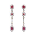 Aretes ‘María de Lujo’ RUBÍ-0.89ct DIAMANTE-0.56ct 3.9gr 18K 