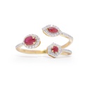 Anillo ‘María de Lujo’ RUBÍ-0.42ct DIAMANTE-0.25ct 2.4gr 18K  