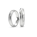 [CYC] Par de argollas de matrimonio "SECRET PROMISE" - Oro 14k 4mm candado (06651-06652)
