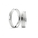 [CYC] Par de argollas de matrimonio "SMART LINE SLIM" - Oro 14k 4mm A (07131-07132)