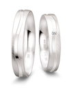 [CYC] Par de argollas de matrimonio "SMART LINE SLIM" - Oro 14k 4mm A (07131-07132)