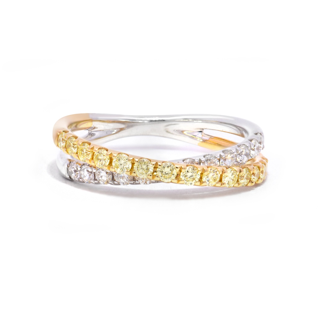 Anillo Diamante/Amarillo-0.38ct Diamante-0.33ct 3.5gr 18K