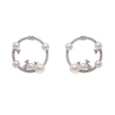 Aretes Baby Bubbles DIAMANTE-0.28Ct GH/VS 10/PERLAS-3.0-4.0mm 3.5gr 18KYW 