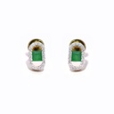 Aretes Summer Fest ESMERALDA-0.31Ct DIAMANTE-0.10Ct GH/VS 1.7gr 18K 