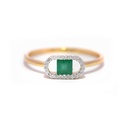 Anillo Summer Fest ESMERALDA-0.26Ct DIAMANTE-0.06Ct GH/VS 1.4gr 18K 