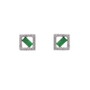 Aretes Summer Fest ESMERALDA-0.26Ct DIAMANTE-0.12Ct GH/VS 1.9gr 18K 