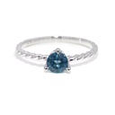Anillo LA PAZ Solitario TOPACIO AZUL-LONDON 0.66Ct 1.5gr 18K