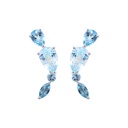 Aretes LA PAZ Topacio Azul-Sky/Swiss-Pera Topacio London-Marquise 1.8gr 18K  