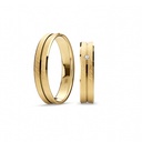 [CYC] Par de argollas de matrimonio "SMARTLINE" - Oro 14k amarillo 4.5mm (07001-07002) 