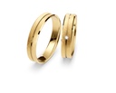 [CYC] Par de argollas de matrimonio "SMARTLINE" - Oro 14k amarillo 4.5mm (07001-07002) 