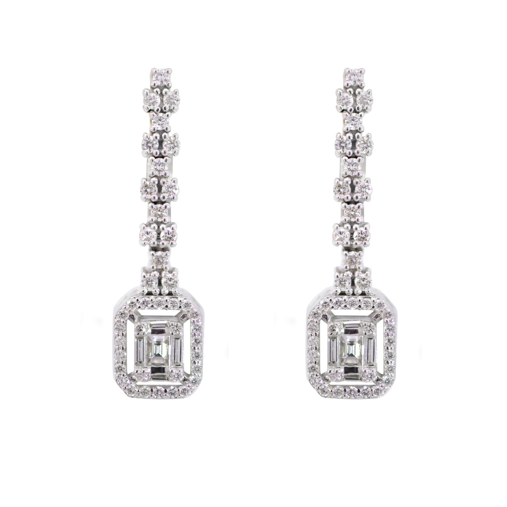 Aretes ICE DIAMANTE-0.56Ct 6.4gr 18K