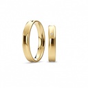 [CYC] Par de argollas de matrimonio "BASIC" - Oro 14k amarillo 4.0mm (04011-04012) 