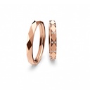 [CYC] Par de argollas de matrimonio "AFTERGLOW" - Oro 14k rosa 3.0mm (06481-06482)
