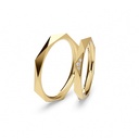 [CYC] Par de argollas de matrimonio "AFTERGLOW" - Oro 14k amarillo 2.5mm (06483 -06484) 