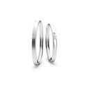 [CYC] Par de argollas de matrimonio "BASIC SLIM" - Oro 14k blanco 2.0mm (04330-04329)