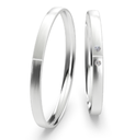 [CYC] Par de argollas de matrimonio "BASIC SLIM" - Oro 14k blanco 2.0mm (04330-04329)