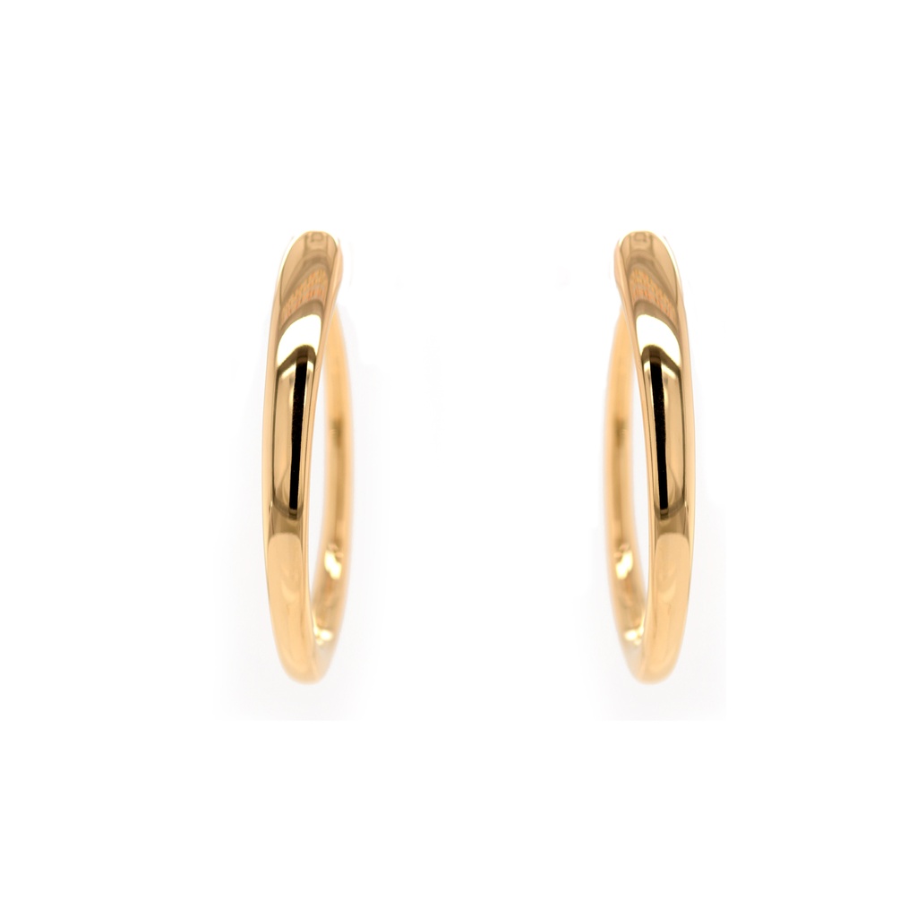 ARETES CITY HOOPS BIG 9.9gr. ORO AMARILLO 18K