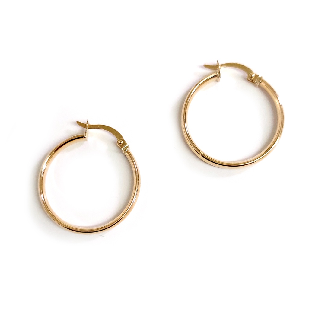 ARRACADAS 24X2.7MM LISA 18KY 1.64