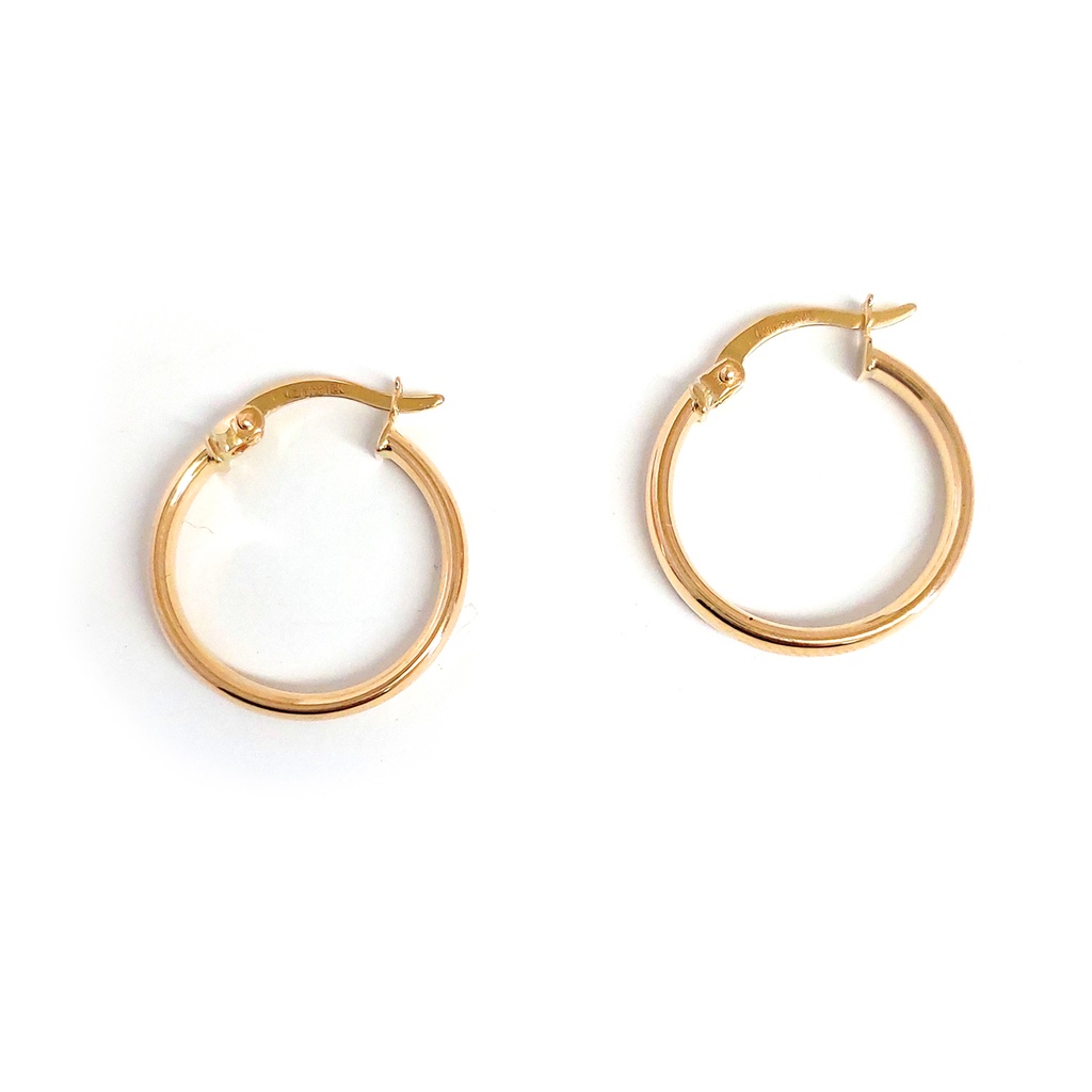 ARRACADAS 19X2.7MM LISA 18KY 1.36