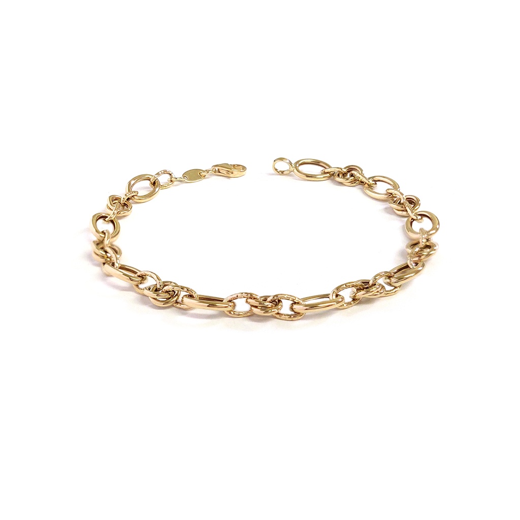 PULSERA ELIPTIC-1X1 19CM 18KY 3.8