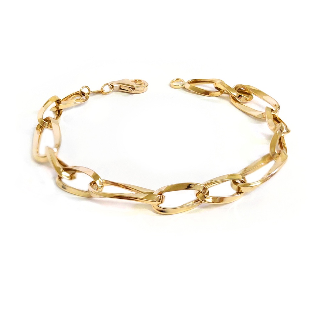 PULSERA ELIPTIC-2X1 19.5CM 18KY 4.38