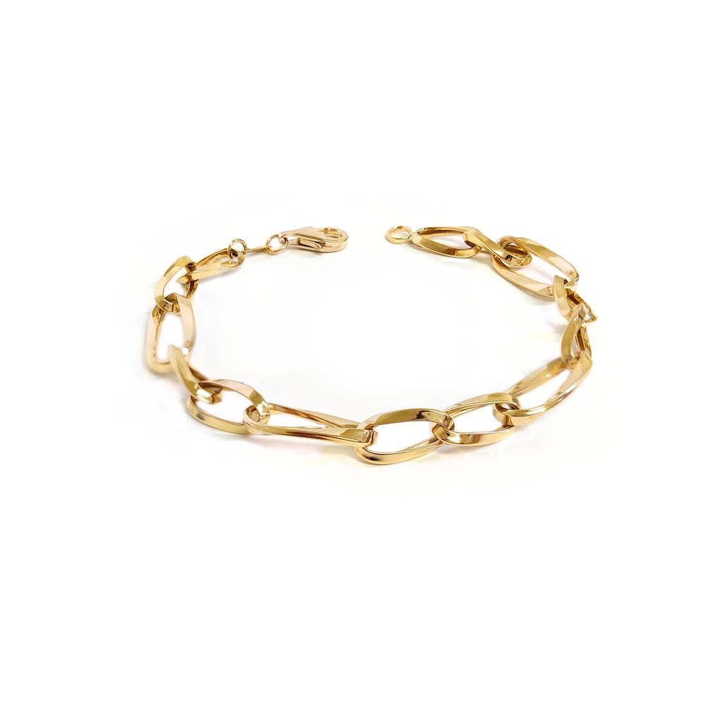 PULSERA ELIPTIC-2X1 19.5CM 18KY 4.38