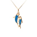 GARG C/DIJE DELFINES ESMALTE-AZUL 18KY 3