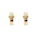 ARETES HOGGIS CORAZON-MATE 2.0gr. ORO AMARILLO 14K
