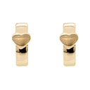 ARETES HOGGIS CORAZON-MATE 2.0gr. ORO AMARILLO 14K