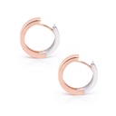 ARRACADAS HG 16.6X4.1mm 4.4gr. ORO ROSA/BLANCO 14K