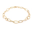 PULSERA 19CM OVAL/BRAIDED-3X1 2.66 18KY