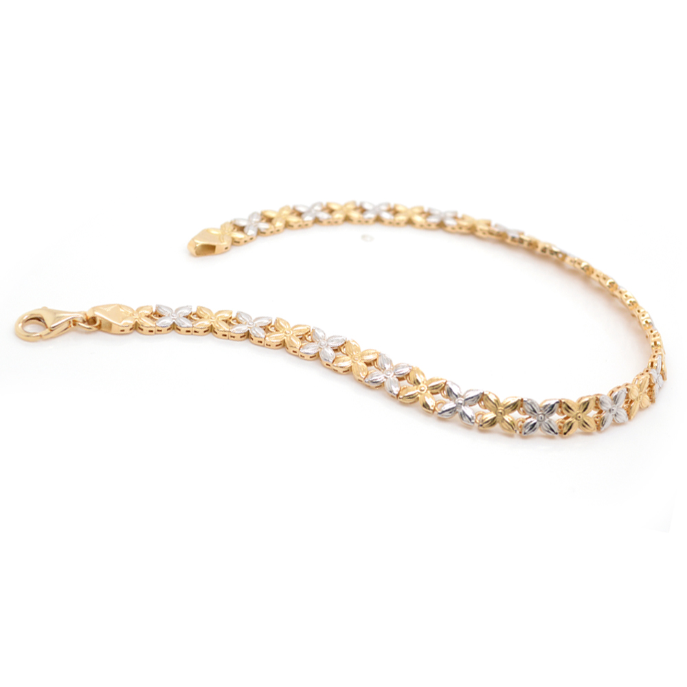 PULSERA 19CM 4.9MM OA/B FLOWER 7.30 18YW