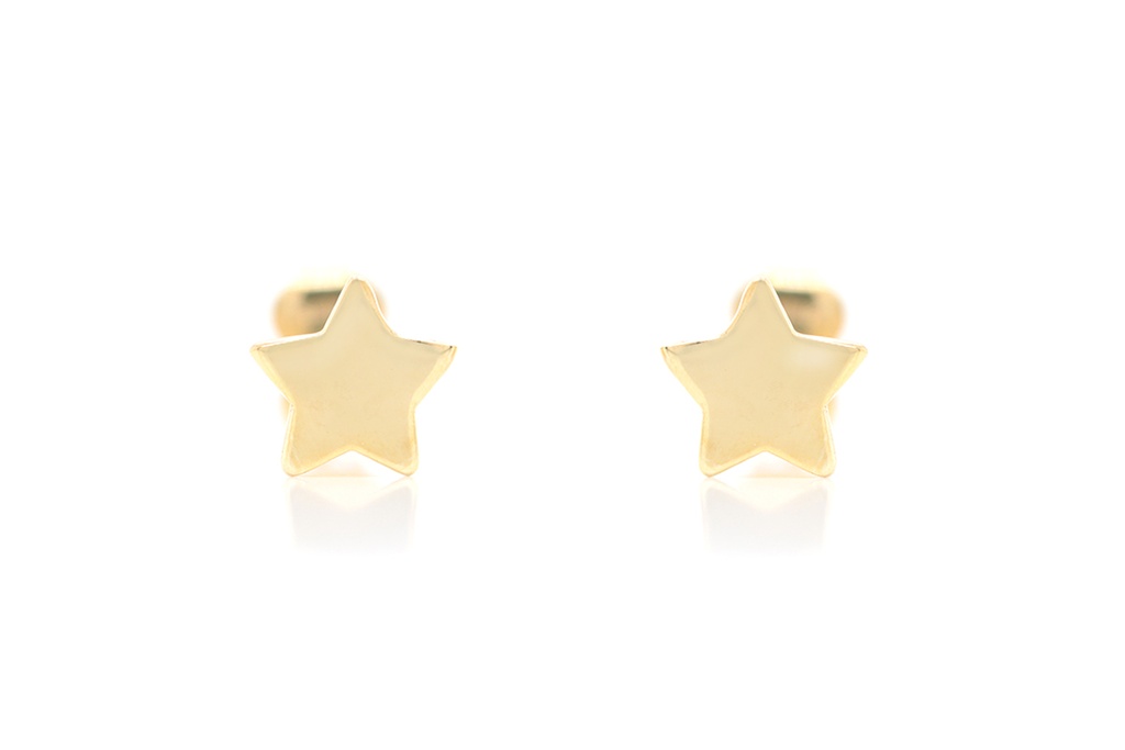 ARETES STAR/6.5MM 0.80 14KY