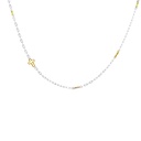 CADENA OCEAN  CON ACENTO DE CRUZ 50cm OB/OA 4.3gr Oro 18k