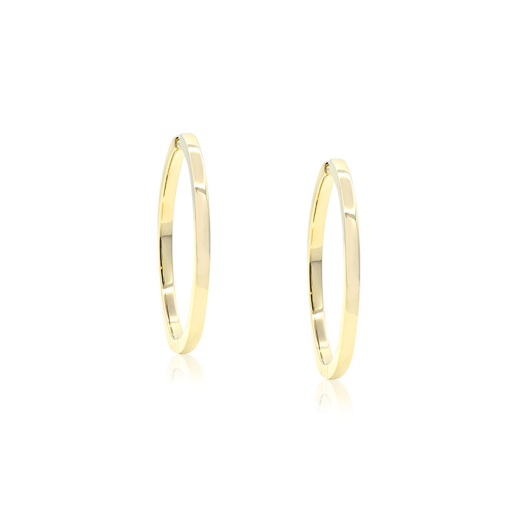 ARRACADAS BASIC HOOP 35X2.5MM 12.4gr ORO AMARILLO 18K