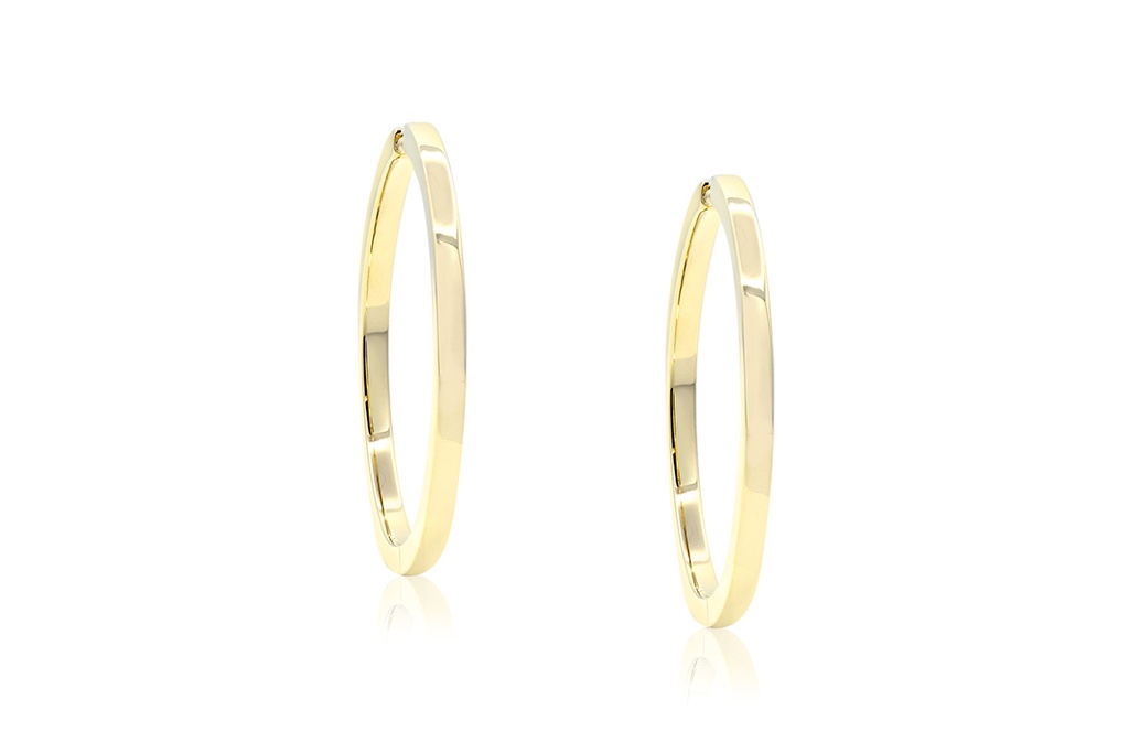 ARRACADAS BASIC HOOP 35X2.5MM 12.4gr ORO AMARILLO 18K