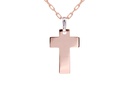 CRUZ FLAT 26X17MM ROSE OR 4.95gr ORO 18K