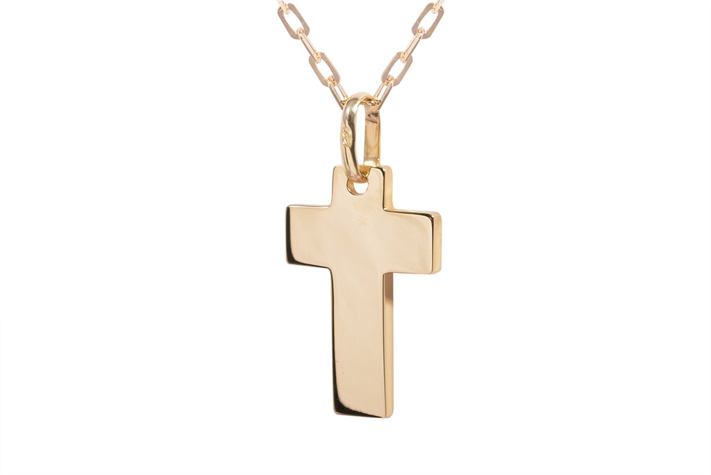 CRUZ Creu Fedele 26x17mm FLAT 5.2gr Oro Amarillo 18K