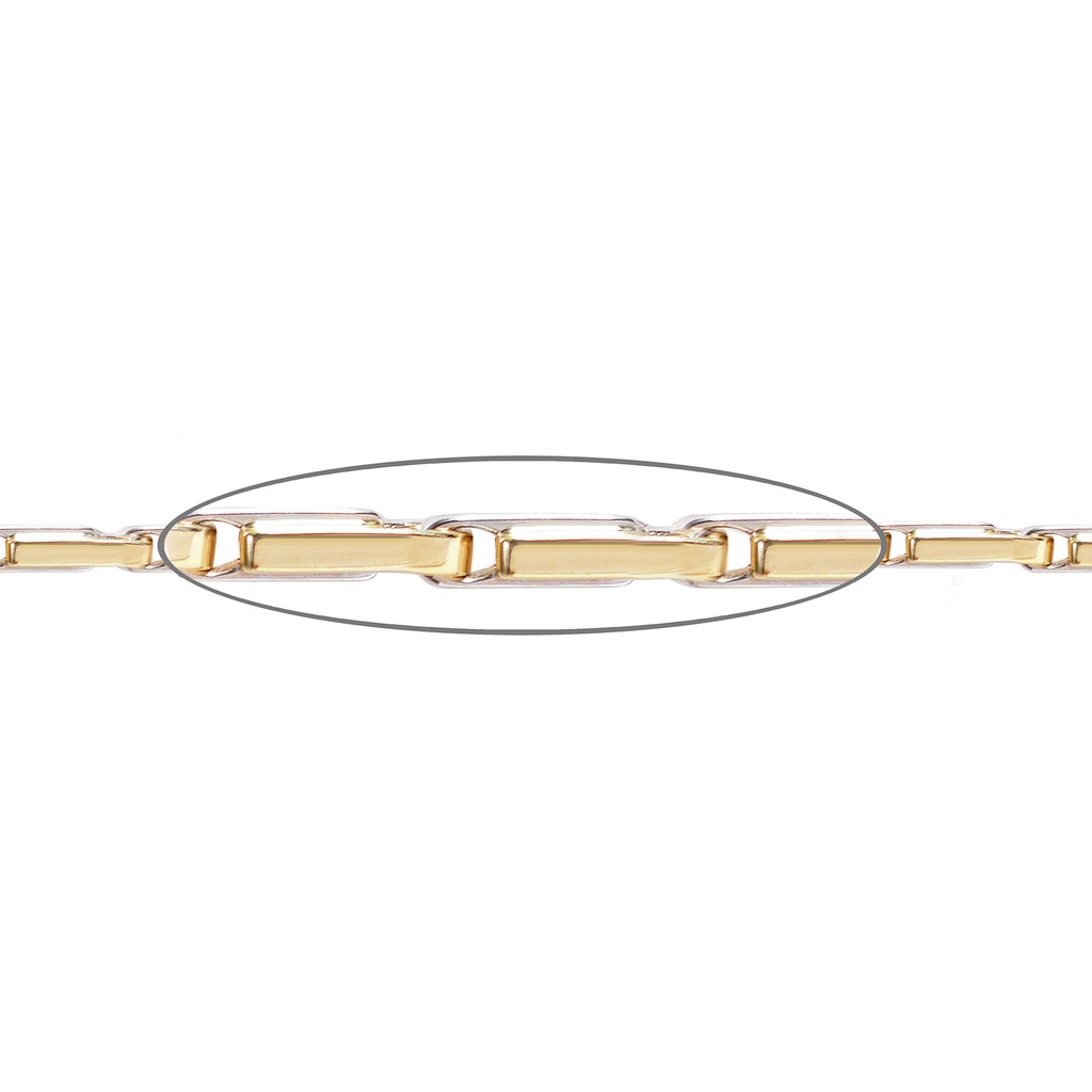 Cadena "STREET CLASSIC" - Oro 18k combinado - 55cm