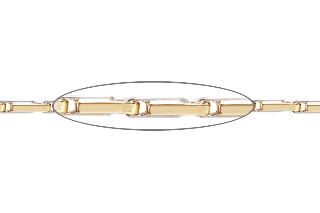 Cadena "STREET CLASSIC" - Oro 18k combinado - 55cm