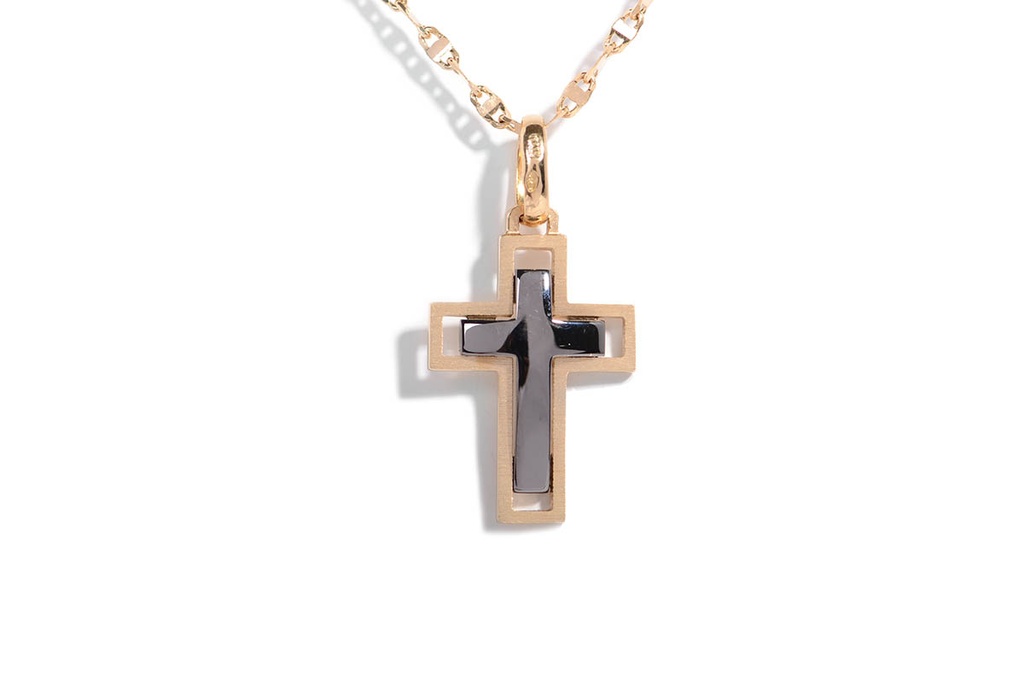 CRUZ UOMO ON/OA 23X15MM 3.20 18KY