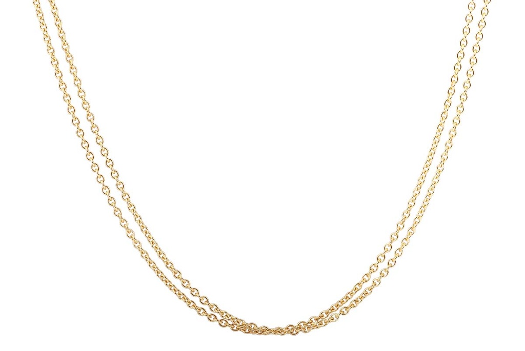 CADENA ARGOLLAS 2HILOS 45CM OA 5.91 18KY